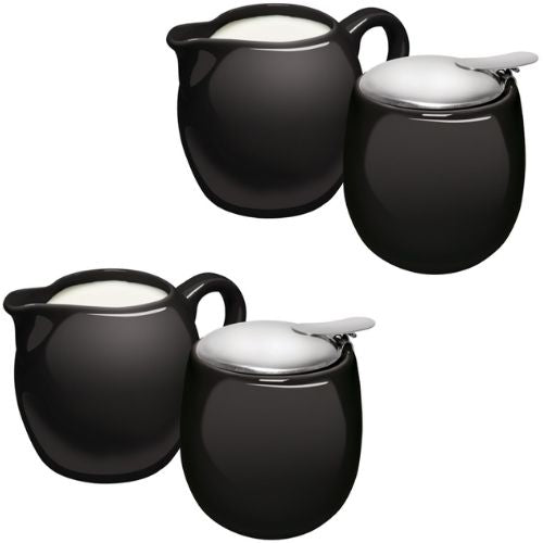 2 x Avanti Camelia Milk And Sugar Bowl Set - Pitch Black