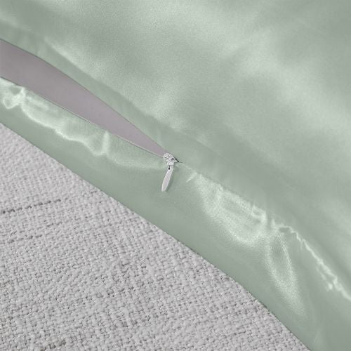 2x Mulberry Silk Pillow Case 51 x 76cm Hypoallergenic Pillowcase Soft Cover Sage