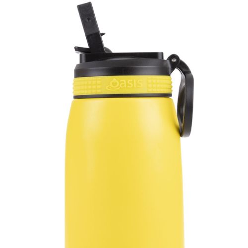 2 x Oasis 780ml Stainless Steel Insulated Drink Bottle w/ Sipper Sprout - Yellow