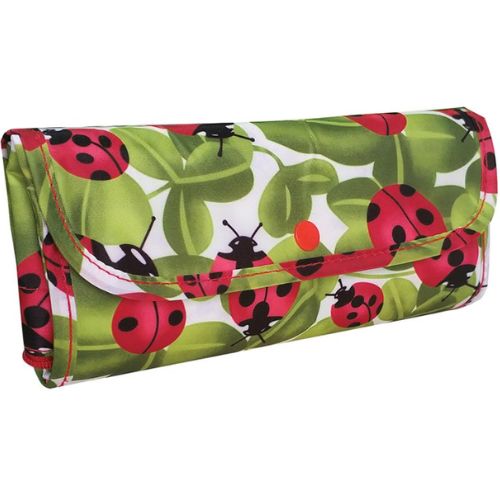 2 x Sachi Insulated Market Tote Folding Portable Shopping Carry Bag - Lady Bug