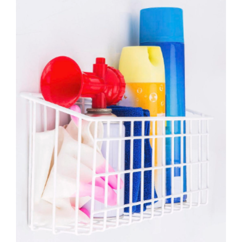 Practa Solutions White Large Handy Basket White PE Coating Easy DIY In