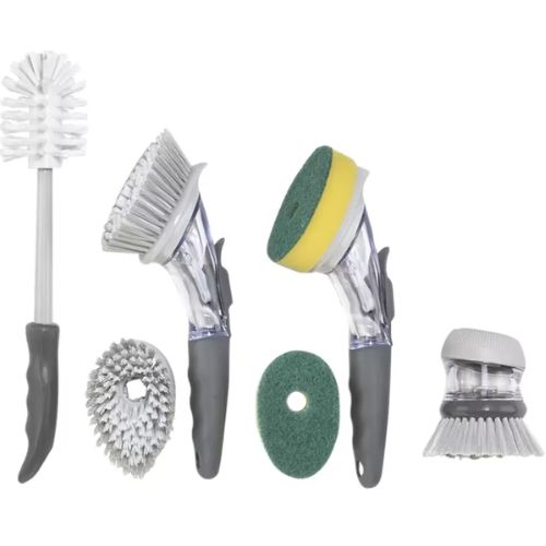 6Pcs Deep Cleaning Brushes Set Kitchen Dish Brush with Comfortable