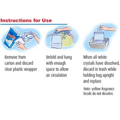 6 x DampRid Moisture Absorbers Hanging Bag, Fresh Scent, Prevents Mould