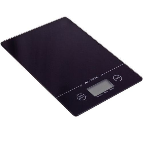 Acurite Slim Line Glass 1g/5kg Digital Kitchen Food/Nutrition/Bake Scale Weight