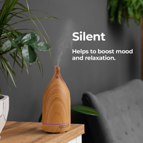 Aroma Diffuser Humidifier Ultrasonic Purifier 100ml W/ 3 Pack Oils - Light Wood
