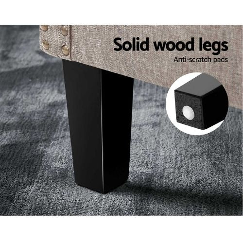 Artiss Armchair Single Sofa Chairs Fabric Armchairs Lounge Accent Chair - Beige