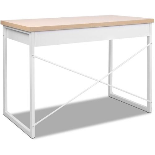Artiss Office Computer Desk Wooden Drawers Metal Home Gaming Study Table - White