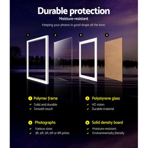 Artiss Photo Frames 26PCS 8x10in 5x7in 4x6in 3.5x5in Hanging Wall Frame - White