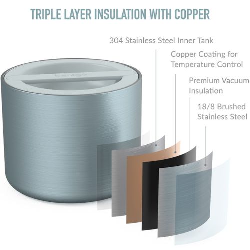 Bentgo Stainless Steel Insulated Food Jar Container Leakproof Lid 560ml - Aqua