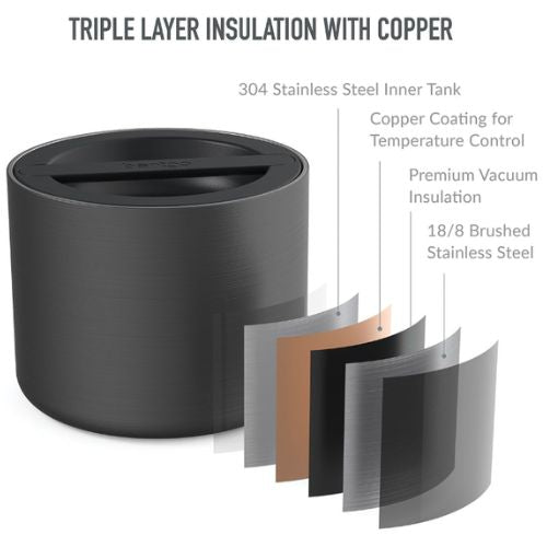 Bentgo Stainless Steel Vacuum Insulated Food Jar Container 560ml - Carbon Black