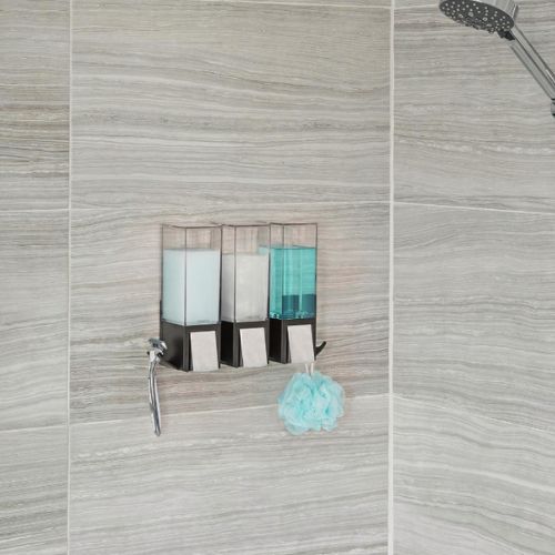 Better Living Clever Triple Chamber Shower Dispenser 500ml - Matte Black