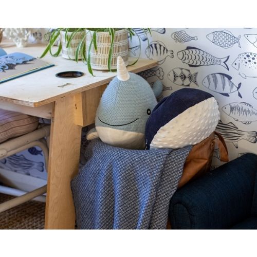 Chiswick Throw Blanket - Merino Wool/Cashmere - Navy