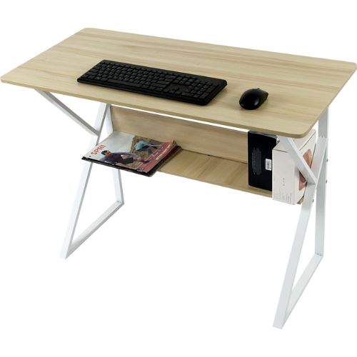 Computer Desk Home Office Furniture Study Gaming Wooden Table with Storage Shelf