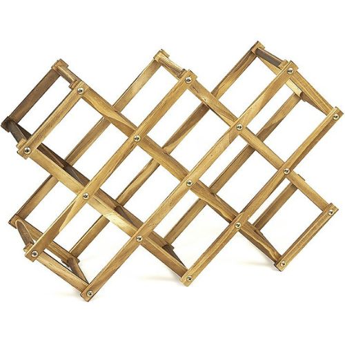Countertop Wine Rack Tabletop Freestanding 10 Bottles Wooden Wine Storage Racks