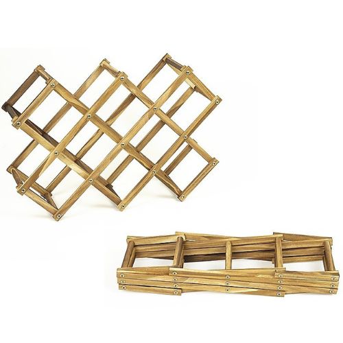 Countertop Wine Rack Tabletop Freestanding 10 Bottles Wooden Wine Storage Racks