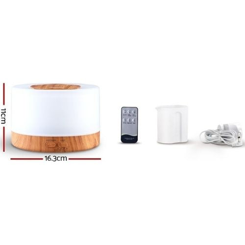 Devanti Aroma Diffuser Aromatherapy LED Light Purifier 500ml with Remote Control