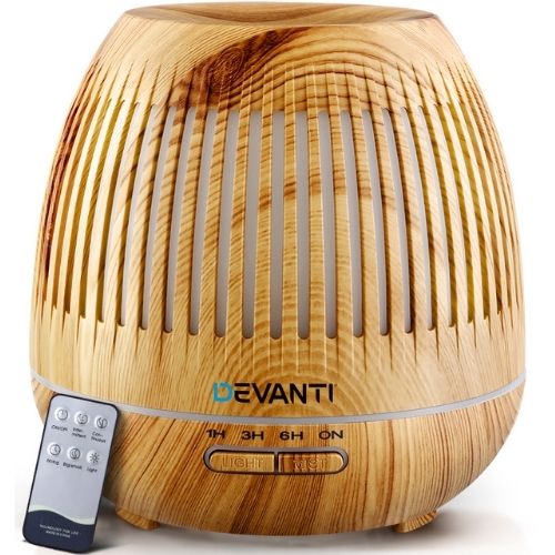 Devanti Aroma Essential Oil Diffuser Humidifier 400ml LED Light Remote Control