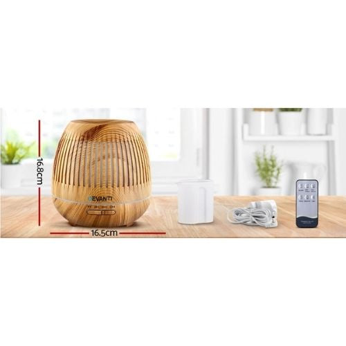 Devanti Aroma Essential Oil Diffuser Humidifier 400ml LED Light Remote Control