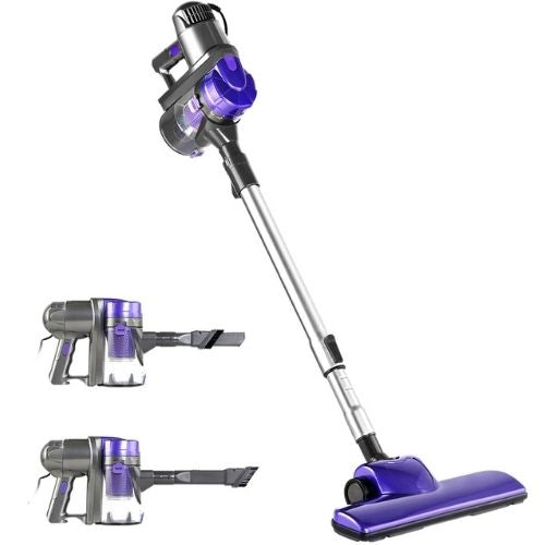 Devanti Handheld Vacuum Cleaner Corded Stick Vac Bagless 450W, Purple & Silver