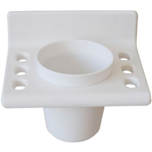 Estilo Toothbrush Holder Tumbler Stick-On Adhesive Installation No Drill WHITE