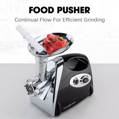 EuroChef Electric Meat Grinder Mincer Sausage Filler Kibbe Maker Stuffer - Black