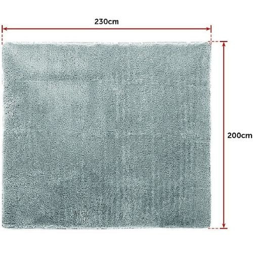 Floor Rugs Large Shaggy Rug Area Carpet Bedroom Living Room Mat 230x200cm - Grey