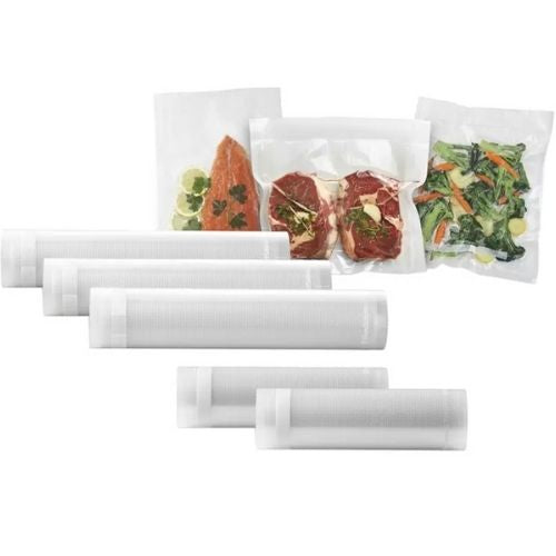 FoodSaver Vacuum Seal Bag Value Combo Pack 11" & 8" Rolls; 46 Pre-Cut Bags