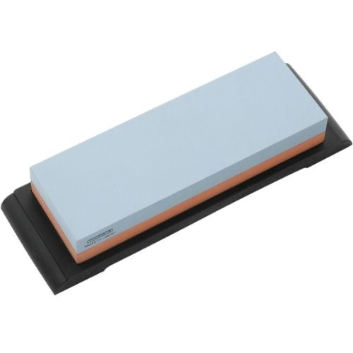 Global Large Combination Whetstone 240/1000 Grit Knife Sharpening Stone, Non-Slip Rubber Base