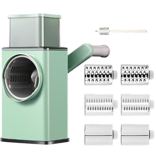 Manual Rotary Drum Grater Chopper Kitchen Vegetable Food Slicer Fruit Cutter
