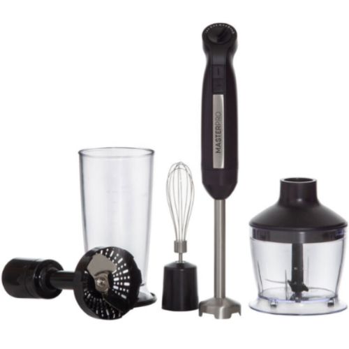 Masterpro MPBLENDSET 4-in-1 Ultimate Handheld Blender - Black/Stainless Steel