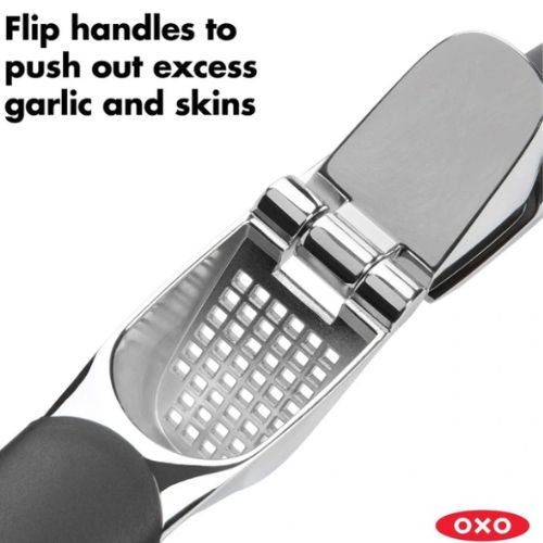 OXO Good Grips Garlic Press, Soft & Non-Slip Handles - Black
