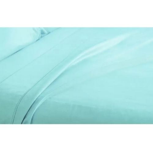Ramesses 2000TC Bamboo Single Bed Sheet Set Soft Hypoallergenic Sheets - Aqua