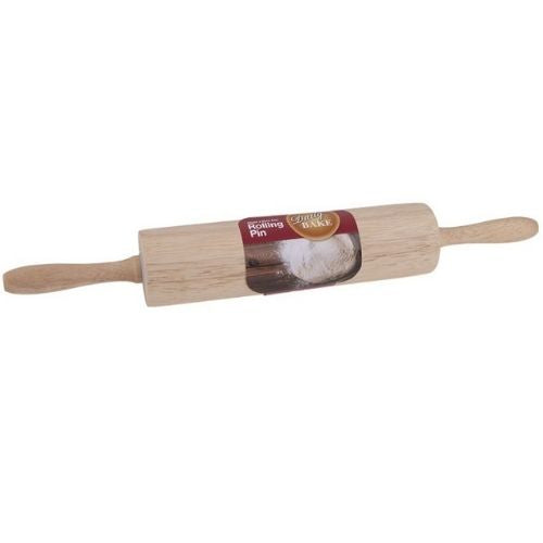 Rolling Pin Rubberwood Pastry Baking Tool Kitchen Easy Roller Crusher 45cm
