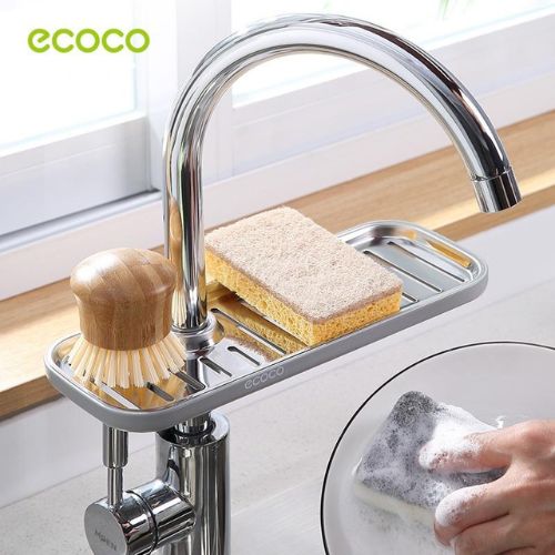 Sponge Holder Sink Caddy Kitchen Organiser Brush Soap Tray Ecoco Bathroom Rack