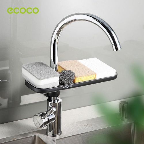 Sponge Holder Sink Caddy Kitchen Organiser Brush Soap Tray Ecoco Bathroom Rack