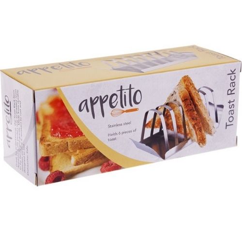 Toast Rack Stainless Steel With Tray For Sliced Bread Holder/Stand Appetito