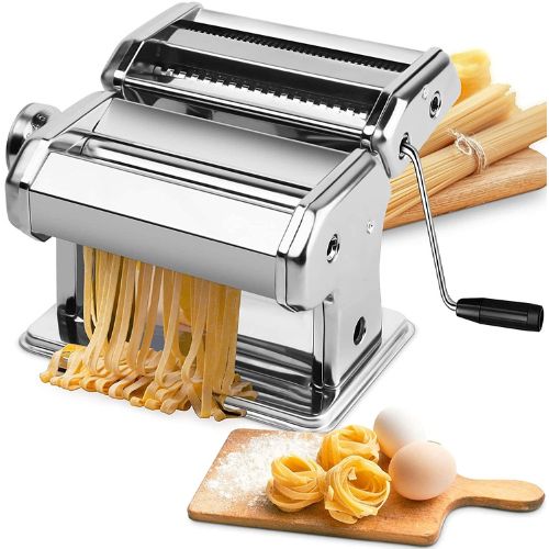 Vikus Manual Pasta Maker Machine - 8 Adjustable Thickness Settings Noodle Maker