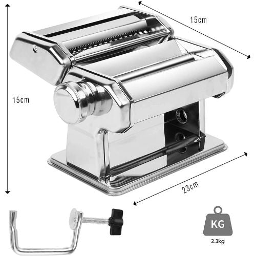 Vikus Manual Pasta Maker Machine - 8 Adjustable Thickness Settings Noodle Maker