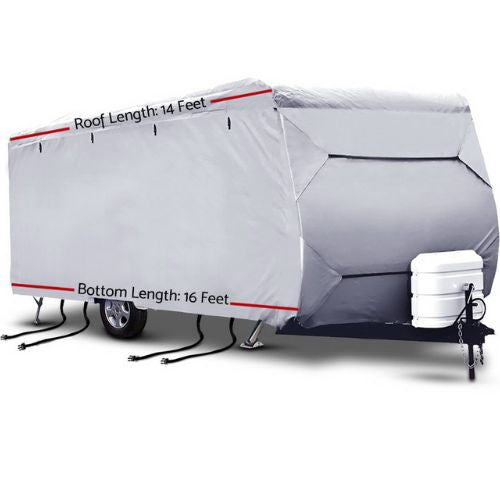 Weisshorn 14-16ft Caravan Cover Campervan 4 Layer UV Water Resistant - Grey