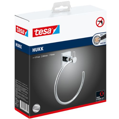 tesa Hukk Towel Ring Holder Bathroom Hand Towel Rack Rail Hanger Wall Mounted
