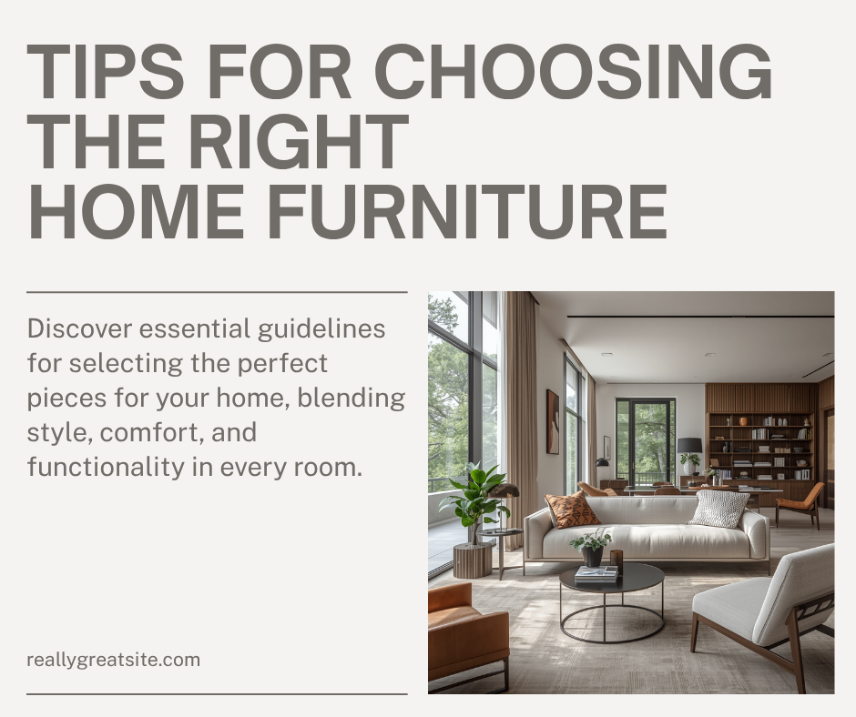 6 Tips For Choosing The Right Home Furniture