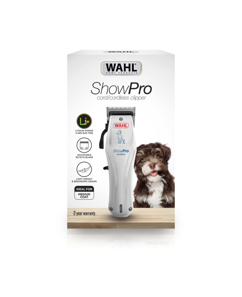 Wahl Cord/Cordless Show Pro Dog/Cat Pet Clipper Kit - Ideal For Fine/Medium Coat