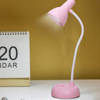 Cute Desk Lamp with USB Charging Port, Dimmable LED Reading Lamp, Flexible Gooseneck Auto Dimming Table Task Light, Bedside Reading Table Lamp, for Home Office Dorm Bedside White