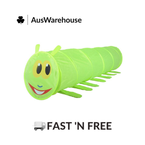 Sommersault Worm Play Tunnel Tent For Kids Indoor/Outdoor Fun Crawl Toy - Green