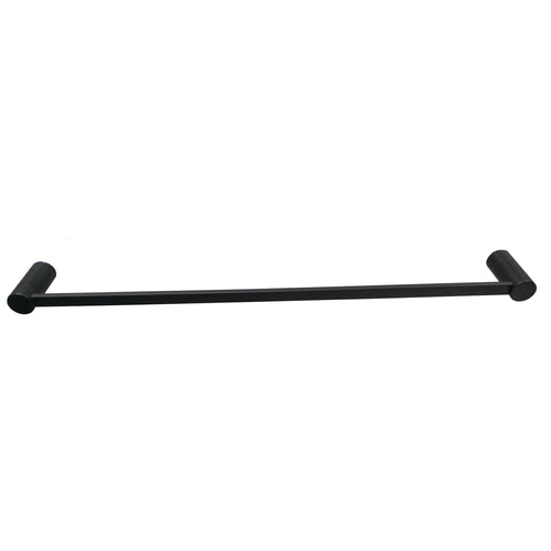 Barelli 600mm Matte Black Ambiente Single Towel Rail - 600mm