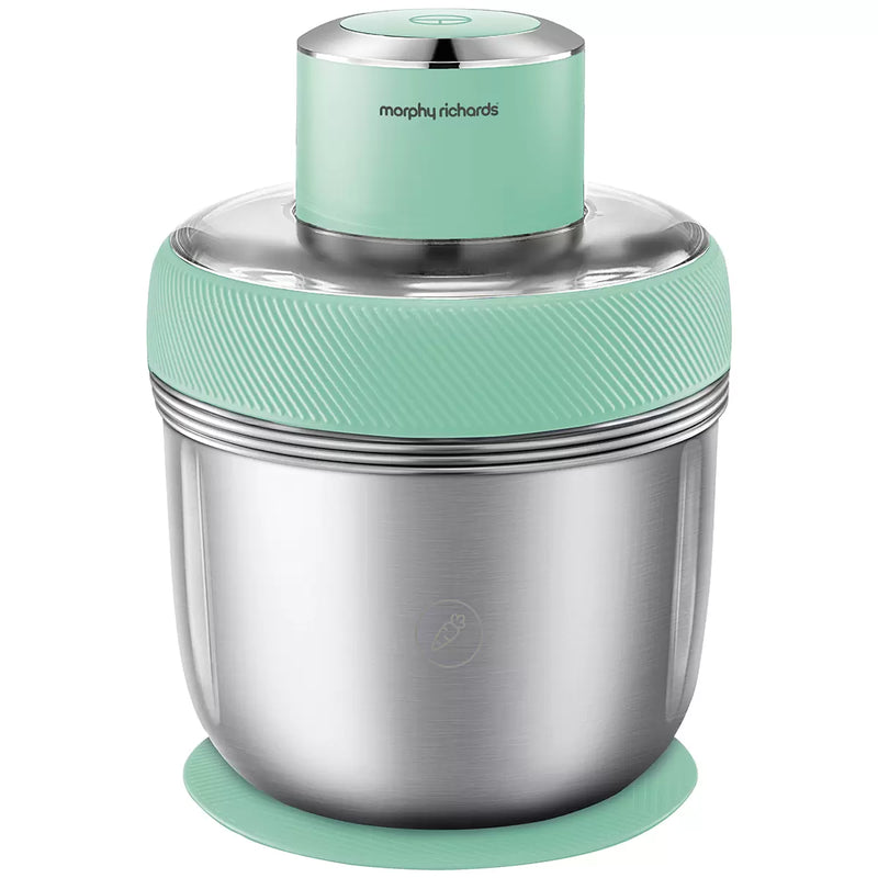 Morphy Richards Electric Chopper With 3 Bowls And Accessories Spearmint Green MRCH35SG