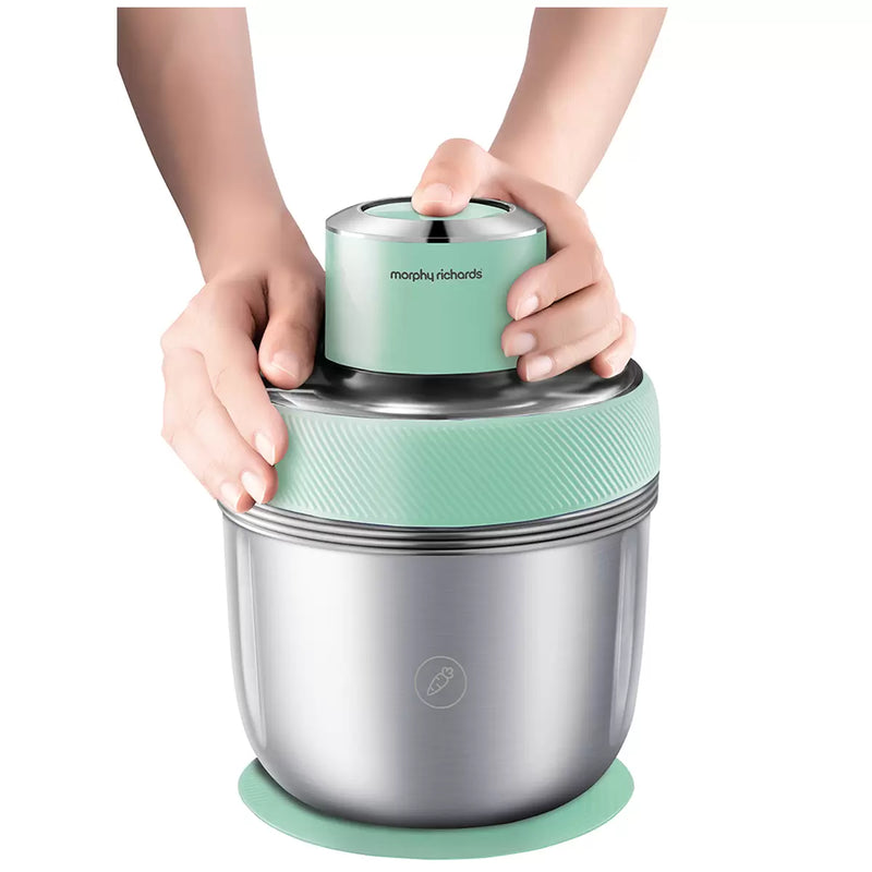 Morphy Richards Electric Chopper With 3 Bowls And Accessories Spearmint Green MRCH35SG