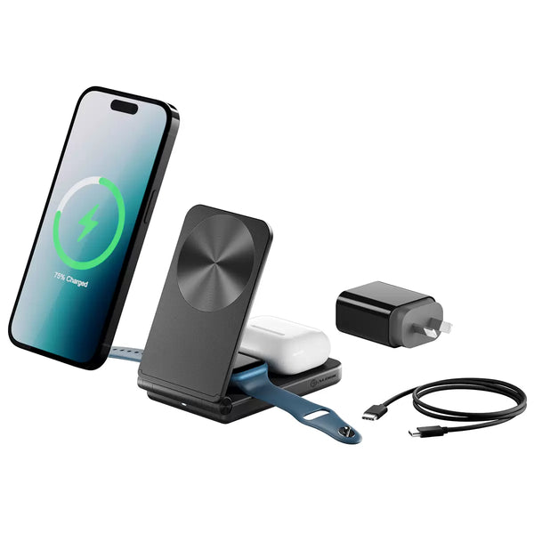 ALOGIC YOGA Fold 3 in 1 Wireless Charging Stand Black A31FWCBKAU