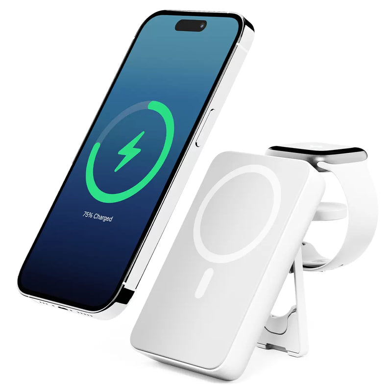 ALOGIC Lift 4-in-1 MagSafe Compatible Wireless Charging 10,000mAh Power Bank White L10KPBWH