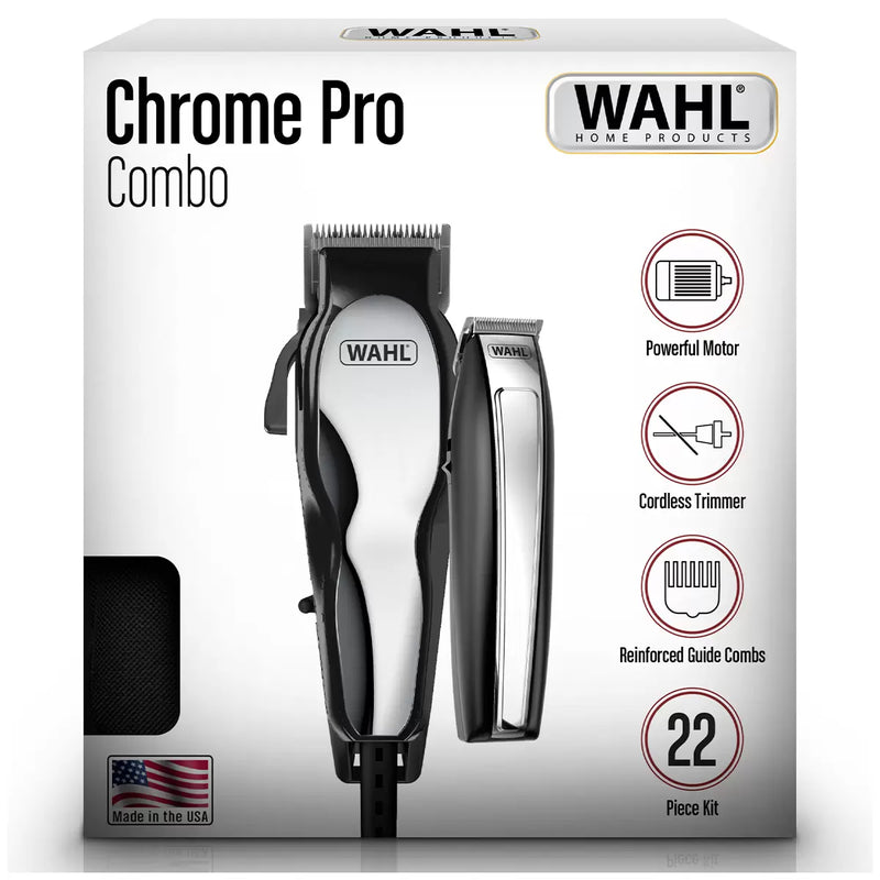 Wahl Chrome Pro Combo Hair Clipper Kit 22 Piece WA9247-2512